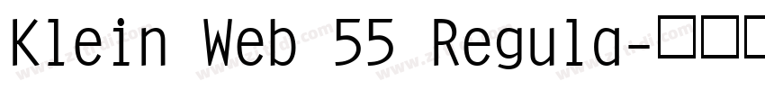 Klein Web 55 Regula字体转换